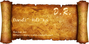 Danó Réka névjegykártya