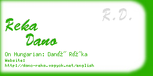 reka dano business card